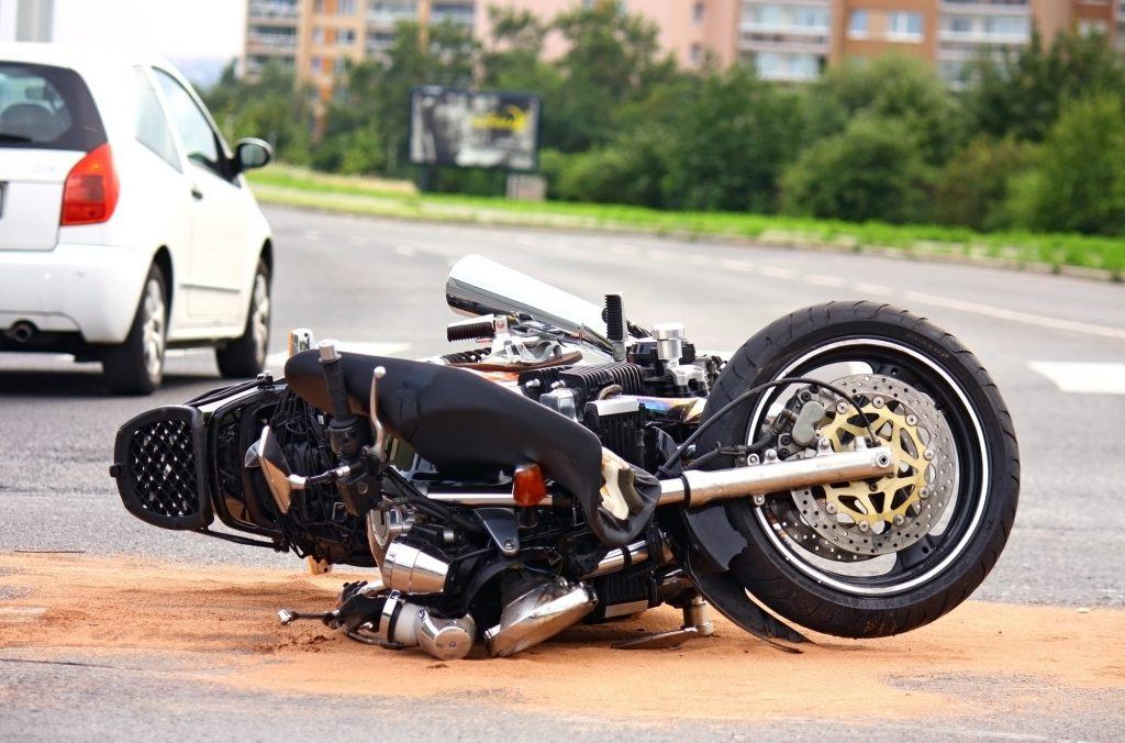 downed motorcycle