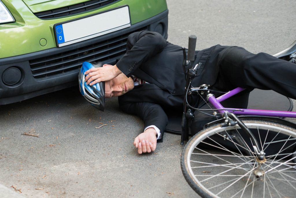 injured bicyclist