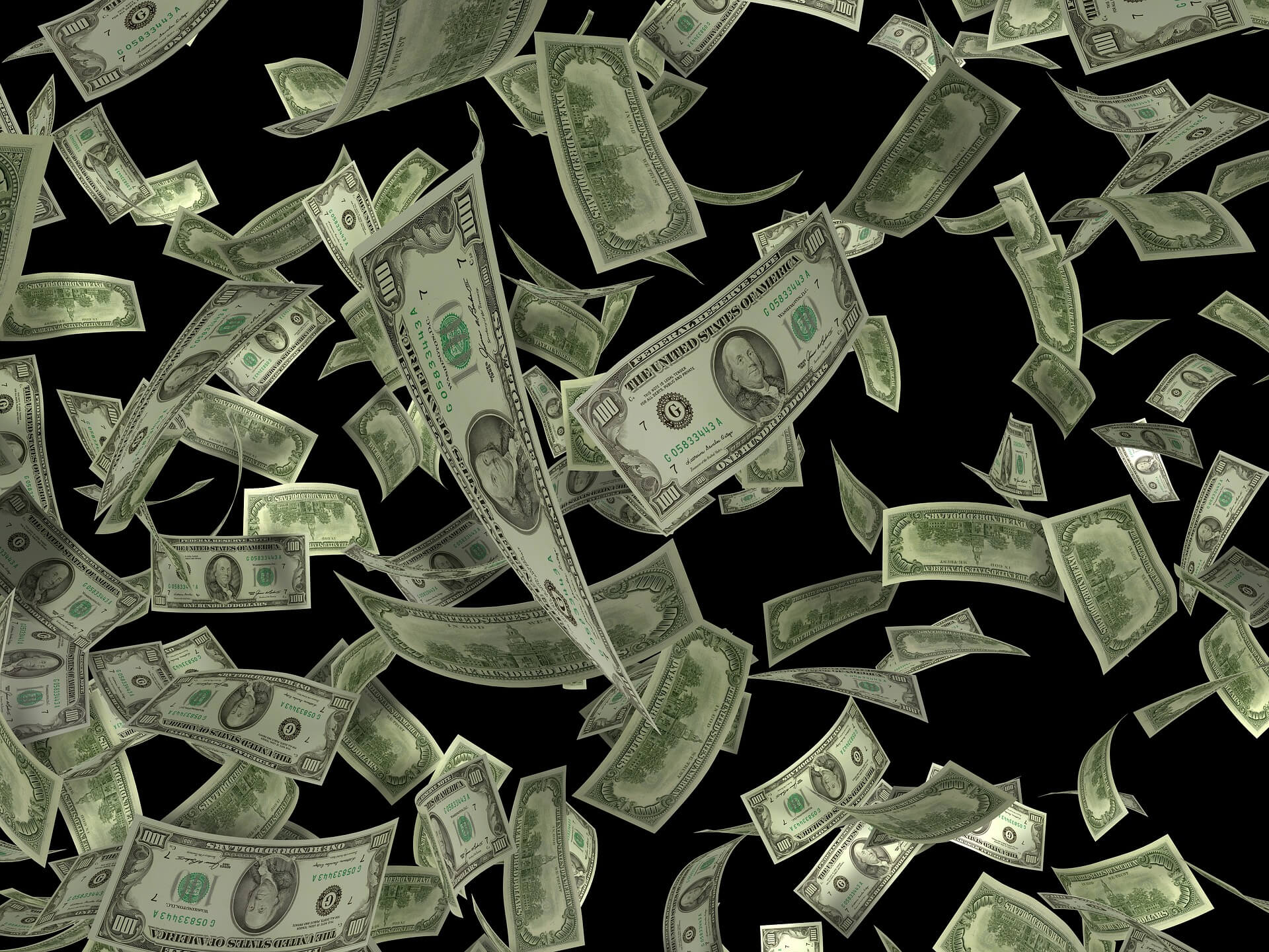 flying money