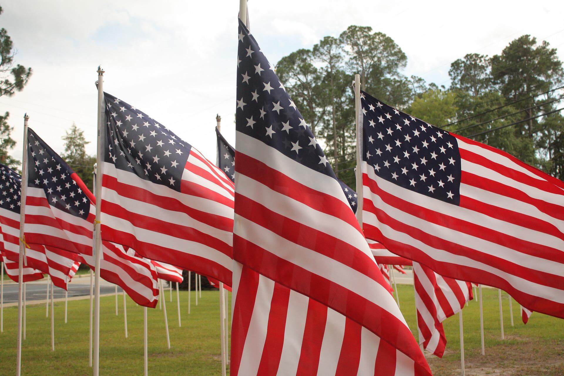 American flags